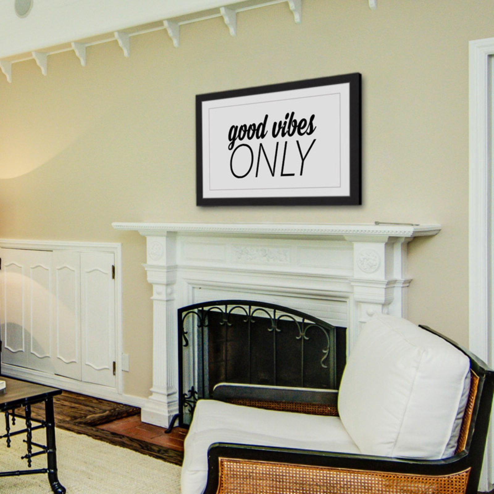 Marmont Hill "Good Vibes Only" by Diana Alcala Framed Painting Print