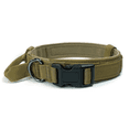 thumbnail image 1 of Dog skin collar and 4-foot leash, KUDES adjustable basic collar, with bell leather pet leash set, 1 of 6