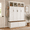 White, variant on Modern Farmhouse Hall Tree with Bench and Storage Cabinets, Entryway Coat Rack with 6 Hooks, 4 Hidden Cabinets, Drawers and Open Shelves, Mudroom Organizer for Hallway, Living Room