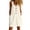 White, variant on Smsaxvxz Womens Summer Tank Dresses Fashion Round Neck Sleeveless Button Casual Solid Loose Beach Vacation Mini Dress Hot Pink 2XL