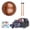 Bronze, variant on Steel Tongue Drum 5.5Inch, 8 Notes Hand Pan Drum Percussion Instrument with Mallets, Drumsticks, Carrying Bag, for Adult