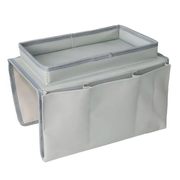 LAMIRO Sofa Armrest Organizer,Sofa Armrest Organizer with Cup Holder Tray Chair Arm TV Remote Holder for Recliner Couch Armchair Caddy Bedside Storage Pockets Bag