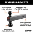thumbnail image 2 of Curt Hitch 45660 Trailer Hitch Ball Mount, 2 of 2