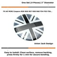 thumbnail image 2 of Black/Grey Union Jack UK Flag Style Wheel Center Cap Covers For Mini Coopers R50 R51 R52 R53 R55 R56 R57 R58 R59 R60 R61 F55 F56, etc, 2 of 9