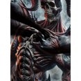 thumbnail image 4 of Men's Gothic skull and head pattern T-shirt printing design machine wash, comfortable, casual style, Gothic T-shirt, graphic skull T-shirt, Men's skull T-shirt, Peng skull T-shirt, PLUS SIZE, 4 of 5