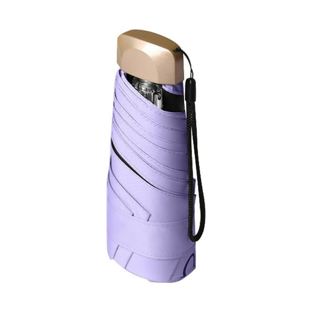 Parapluie de Voyage Portable Mini Design Compact Coupe-Vent pour Soleil Pluie Usage Extérieur Plage