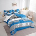 thumbnail image 3 of jejeloiu American Rugby Helmet 7-Piece Twin Bedding Sets,Football Game Bedding Comforter Set,White Gray Blue Sheet Sets For Men Women,Microfiber Bedroom Decor Reversible, 3 of 8