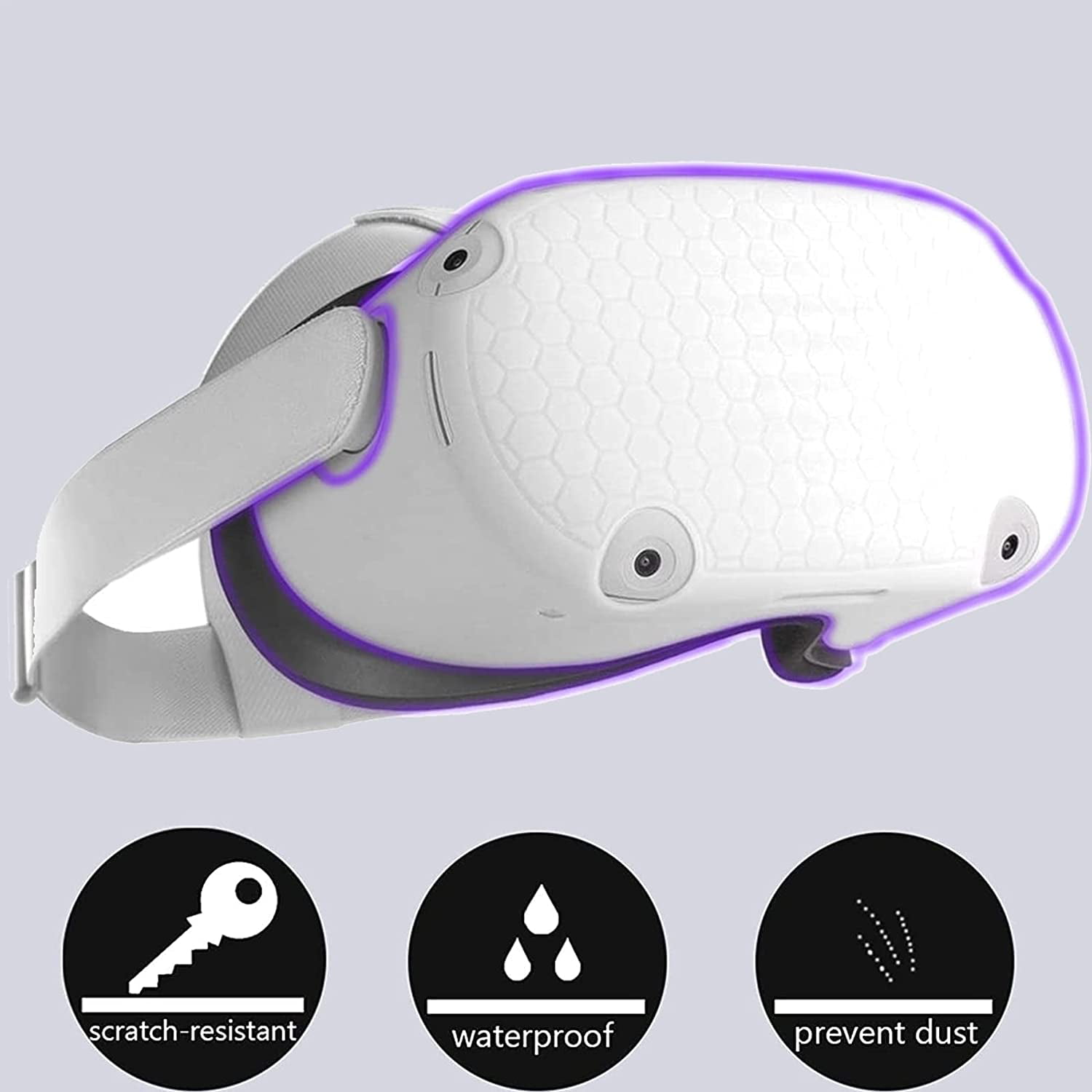 VR Shell Front Face Protector Cover for Quest 2 Anti Scratch Anti Dust Anti Shock 