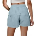 thumbnail image 7 of Women's Shorts for Summer Women's Denim Shorts, 2025 New Summer Baggy High Waisted Flowy Wide Leg Skorts Buttons Pleated Ruffle Jean Shorts with Pockets Light Blue S, 7 of 7