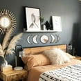 thumbnail image 4 of 5 Pcs Acrylic Moonphase Mirrors Home Interior Design Wooden Moon Phase Mirror Bohemian Wall Decoration, 4 of 7