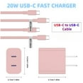 thumbnail image 4 of GQOHRT 20W Dual Port USB C Wall Charger Fast Charging with 6FT USB C to C Charging Cord, New 2 Count, 4 of 6