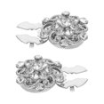 thumbnail image 1 of OULII 2Pcs Rhinestone Tuxedo Buttons for Men Alloy Clip on Shirt Cuff Embellishments, 1 of 8