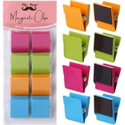 Mr. Pen- Magnetic Clips, 8 pcs, Assorted Color, 1.2, Metal Clips, Refrigerator Magnets, Clip Magnets