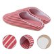 thumbnail image 3 of EeaseMX Pantuflas acogedoras de rayas rojas, estilo japonés, mullidas, para adultos, cálidas, para otoño e invierno (talla S, talla 36-37), 3 of 7