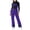 Purple, variant on Womens Snow Ski Bibs Waterproof Insulated Skin Pants Zipper Pockets Adjustable Straps Overalls Winter Outdoor Snowboard Clothes