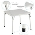 thumbnail image 2 of Folding Card Table and Chair Set of 5, Upholstered Foldable Table and Chair Set, Portable Metal Frame Children's Activity Table and Chairs Set for Eating, Reading, Playing, Beige, 2 of 8