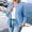 *Light Blue, variant on ClodeEU Women's Zip Up Long Sleeve Bomber Jacket,Casual Lightweight Coat with Pockets Blue,Women's Plus L
