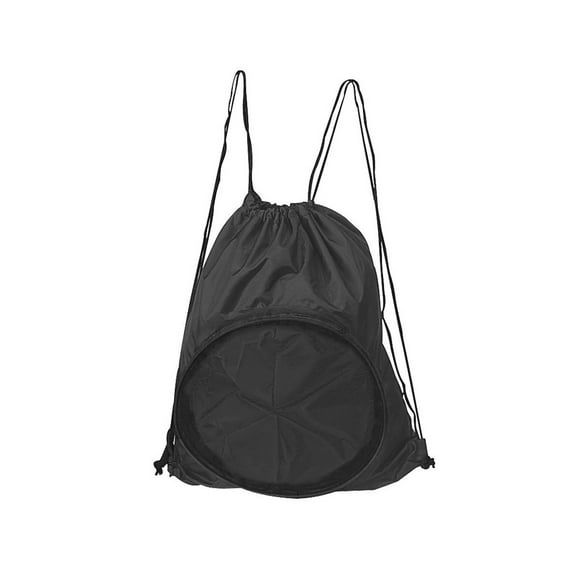 Black Sport Ball Mesh Drawstring Cinch Pack