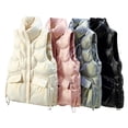 thumbnail image 3 of Txlixc Chaleco de mujer chaqueta de otoño chaqueta de cremallera de color sólido con bolsillo Txlixc  moda, 3 of 4