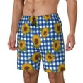 thumbnail image 2 of Daiia Sunflowers Mens Swim Trunks Swim Shorts Quick Dry Swim Shorts with Mesh Lining Pockets-3X-Large, 2 of 9