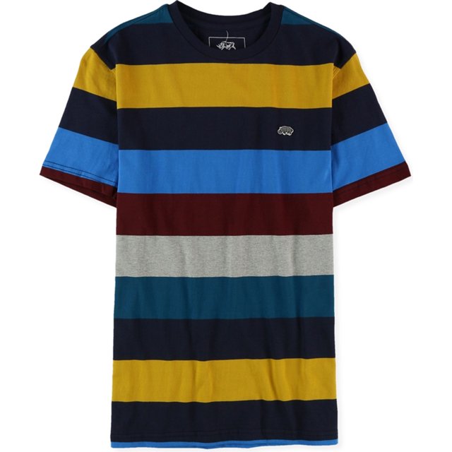 Camiseta Ecko Unltd. adornada con rayas colorblock para hombre azul mediana