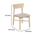 thumbnail image 5 of Rida Dining Side Chair Set of 2- Gray Fabric- White Washed Hardwood, 5 of 6