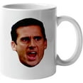 thumbnail image 3 of The Office Michael Scott Boss Head Mug Gift, White Funny Sarcasm Coffee Cup Novelty, 3 of 4