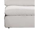 thumbnail image 3 of Contemporary Fabric Upholstered Modular Armless Chair, White, 3 of 4