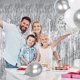thumbnail image 4 of 3pcs Silver Metallic Tinsel Foil Fringe Curtains,3.28ft X 6.56ft Silver Photo Booth Backdrop Streamer Curtain,photo Booth Props,ideal Bachelorette Par, 4 of 5