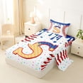 thumbnail image 2 of Erosebridal Cartoon S Letter Twin Sheet Sets, Boys Baseball Game Bedding, 3pcs, 2 of 5