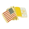 thumbnail image 2 of PinMart's USA and Vatican City Crossed Friendship Flag Enamel Lapel Pin, 2 of 3