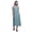 Blue, variant on Bird Printed Women Backless Halter Neck Summer Holiday Beach Dress-X-Large
