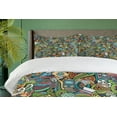 thumbnail image 4 of Ambesonne Hipster Duvet Cover Sets, Social MediDevices, 2-King, Multicolor, 4 of 7
