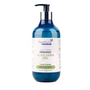 Aquatural Organic Aloe Vera Gel, 99.99% Natural, Fragrance-Free, Face & Body Moisturizer, After Sun Care, 16.9 fl oz