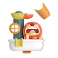 thumbnail image 1 of Juego de bañera Juguetes de , juguetes de bañera para niños de 1, 2, 3 y 4 , juguete de pared para , cascada, de cumple no tóxico Magideal Juego de bañera, 1 of 7