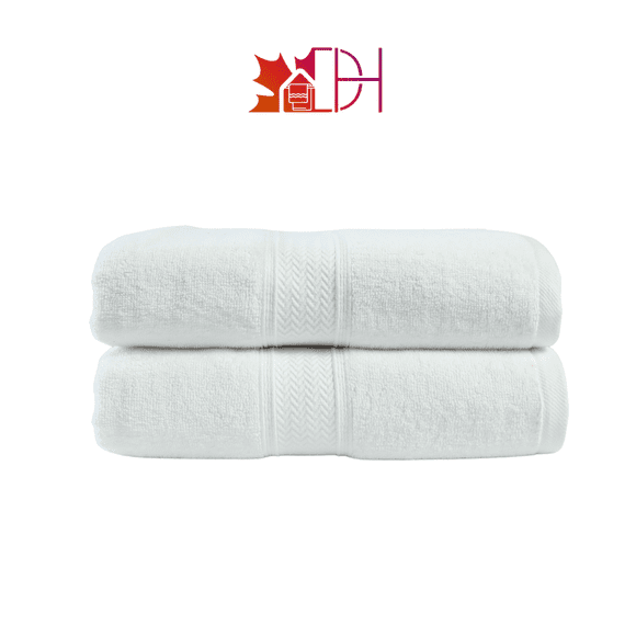 Delight Home Solutions 600 GSM White Towel Set - 2 Bath Towels