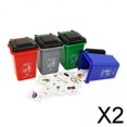thumbnail image 1 of 2x Camión de Basura de Juguete con 108 Tarjetas de Clasificación de Basura, 4 Botes de Basura Educativos para Edades Tempranas, Gestión de Residuos Pa 2 piezas, 1 of 10