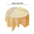 thumbnail image 5 of YiJuHui Round Linen Tablecloth for Coffee Table Decorative Washable Protection Cover, Elegant Natural Draping Home Dining Room Living Room Party Decor, 5 of 6