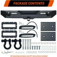 thumbnail image 6 of M optimized Rear Bumper Compatible with 2007-2018 Wrangler JL JK & Unlimited JKU (2/4 Doors), Rock Crawler Off Road Full Width Bumper with 2 LED Lights & 2 x D-Rings, 6 of 6