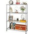 Ktaxon 4Tire 35"L x14"Wx47"H Steel Rack Metal Shelf,Adjustable Unit