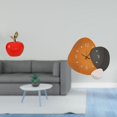 thumbnail image 2 of Estatua,Escultura de fruta artificial,estatua y artesanía,Reloj de pared,Reloj de pared moderno Reloj decorativo Reloj de pared,Reloj silencioso de madera,adorno artístico creativo y silencioso, 2 of 8