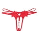 thumbnail image 1 of Gibobby Pantaleta de encaje para mujer Braguitas sin de mujer sexy con Función de masaje transparente No es necesario(Rojo,M), 1 of 3