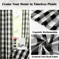 thumbnail image 2 of Buffalo Plaid Black White Curtain Panels 84 Inch Length,Farmhouse Semi Sheer Drapes,Rustic Rod Pocket Window Treatment for Bedroom Living Room(2 Panels,40"x84",Black), 2 of 6