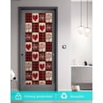 thumbnail image 6 of Red Plaid Valentine's Day Window Privacy Film Stained Glass Window Film Decorative Windows Cover Static Windows Cling for Glass Door Checkered Farmhouse Valentines Stickers for Bathroom 19.6"x39.3", 6 of 7