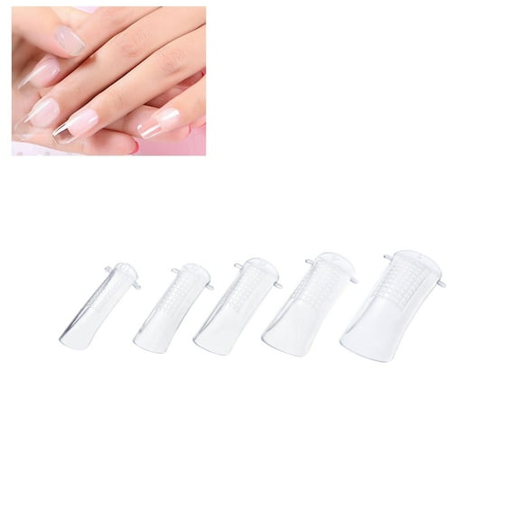 Masteelf White Plastic Fake Nail Tips for Nail Art 100Pcs Easy to Shape and Apply with Gel or Acrylic 10 Sizes