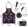 thumbnail image 7 of Neon Halloween Pumpkin Pattern Apron-Garden Aprons for Women with Pockets-Cotton Linen Waterproof Kitchen Cooking Gardening Aprons Adjustable for Kitchen,Cooking,BBQ and Salon 33"x27", 7 of 7