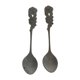thumbnail image 2 of Paquete de 2 Cucharillas de Pequeñas Doradas Y Plateadas, con de Hojas, de material acero Inoxidable para Postre, Té, Zulema  Cucharas de acero inoxidable, 2 of 8