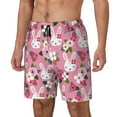 thumbnail image 2 of Daiia Rose Rabbit Mens Swim Trunks Swim Shorts Quick Dry Swim Shorts with Mesh Lining Pockets-XX-Large, 2 of 9