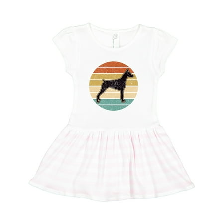 

Inktastic Doberman Dog Retro Sunset Gift Toddler Girl Dress