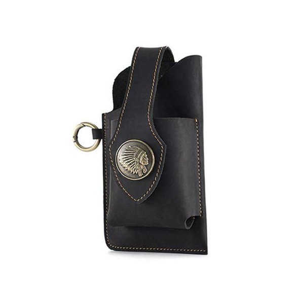 Anvirtue Leather Mobile Phone Bag Universal Multifunctional Belt Pack Men Waist Case Holster Cover Belt Wallet Carrying Phone Wallet